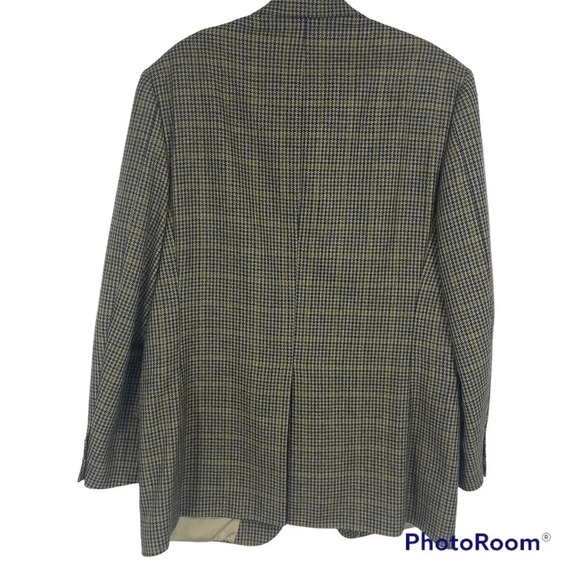 Vintage  Brooks Brothers Union Made USA houndstooth wool sport coat 44 - Picture 2 of 9